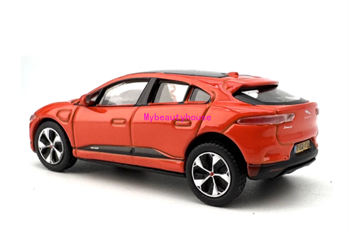 BH 1:76 Orange Jaguar I-Pace City SUV Sports Model Diecast Metal Car - Picture 5 of 5