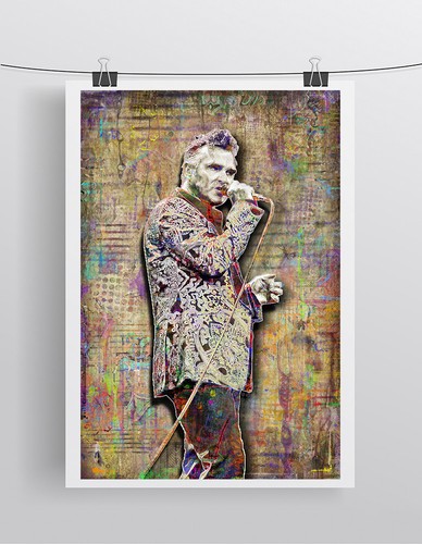 MORRISSEY of THE SMITHS 24x36in Poster, Morrissey Art Print Free Shipping US - Picture 2 of 5