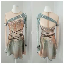 ice figure skating competition dress Gymnastics costume dance Dress dyeing