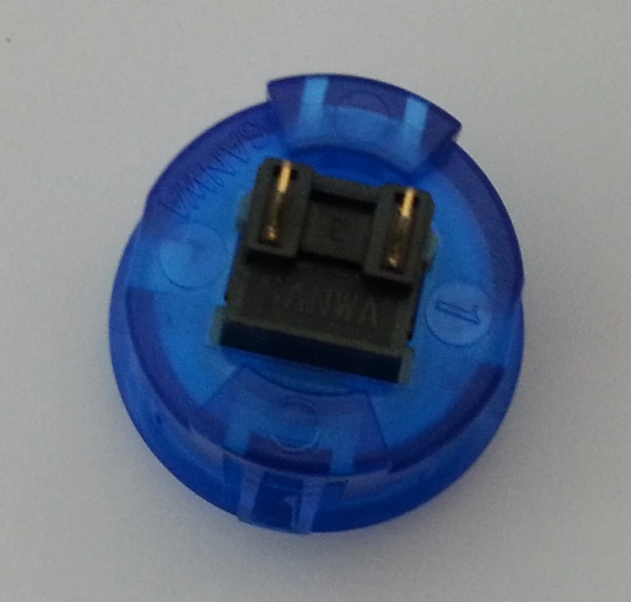 Japón Sanwa Cristal Botones x 8 piezas OBSC-30-CB Color Azul Claro Videojuego Piezas Foto 4 de 4