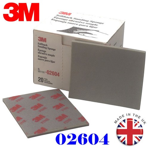 3M MicroFine- Medium Sanding Sponge Sandpaper Paper Box 2600 2601 2602 2604 2606 - Imagen 14 de 16