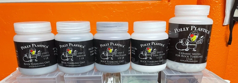 Tumbler rock polishing meida Kit Polly Plastics