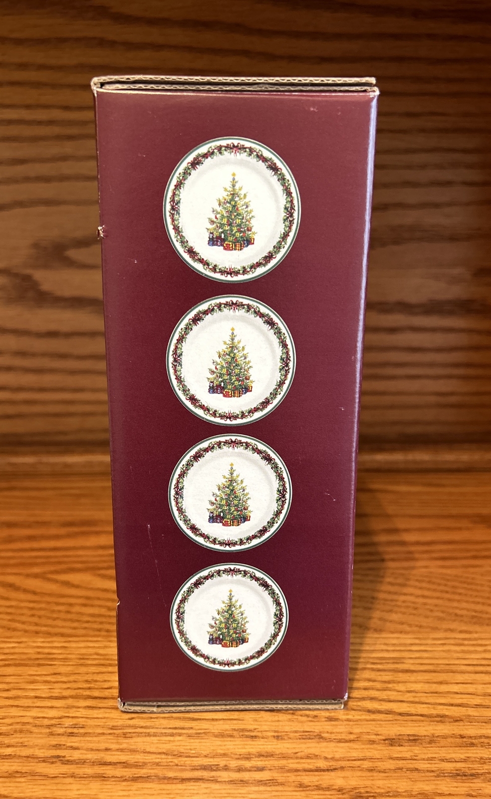 Christopher Radko Traditions Holiday Celebrations 4 Christmas Tree Salad Plates eBay