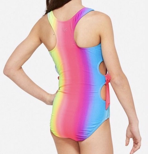 Justice for Girls rainbow cutout one piece~Size 20~NWT - Picture 2 of 2