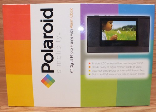 Polaroid (XSA-00660S) Simplicity 6" Digital Photo Frame with Alarm Clock *READ* - Picture 11 of 12