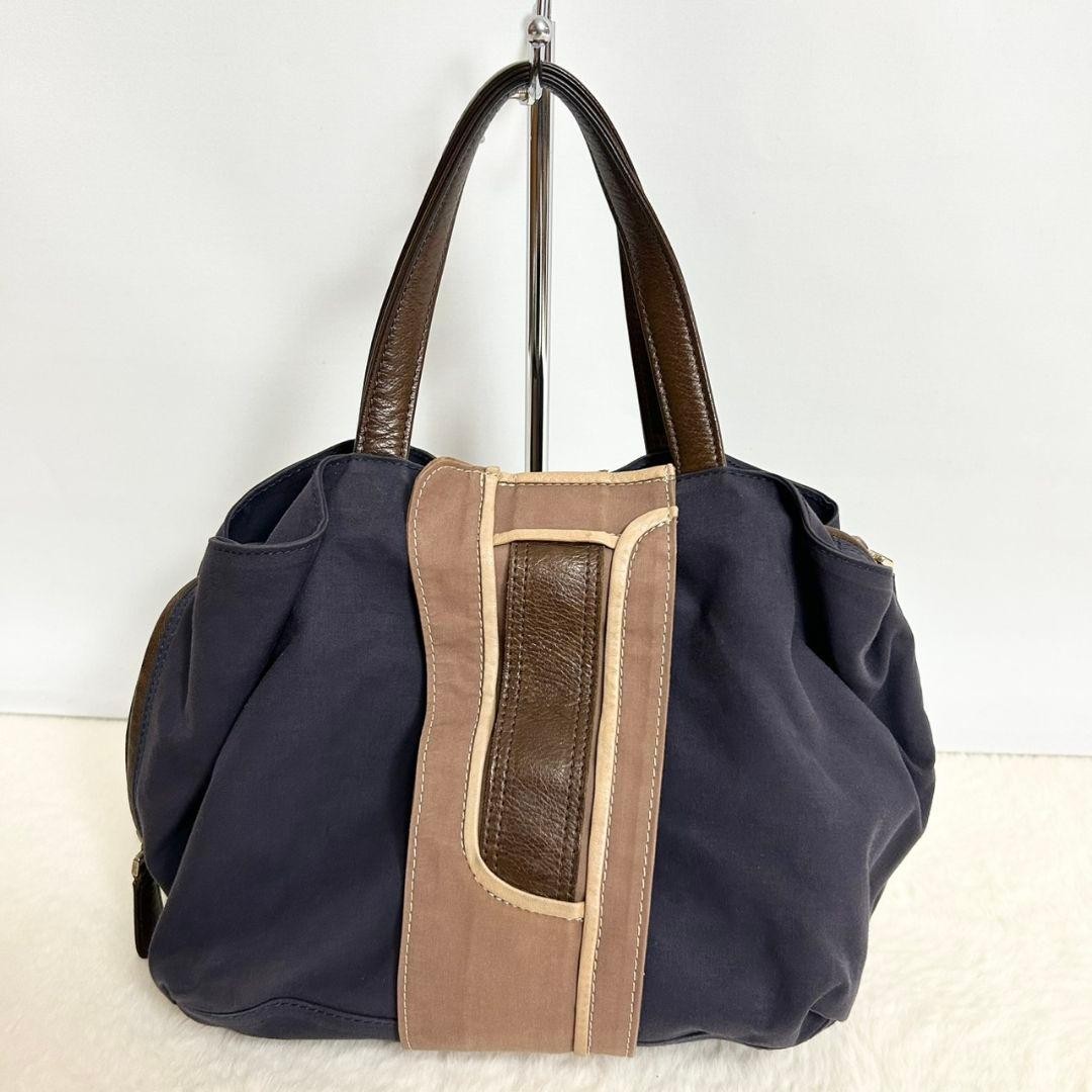 vintage MARNI leather bag archive マルニ Vintage Marni Nylon Leather Handbag Tote Bag Limited Edition VHTF