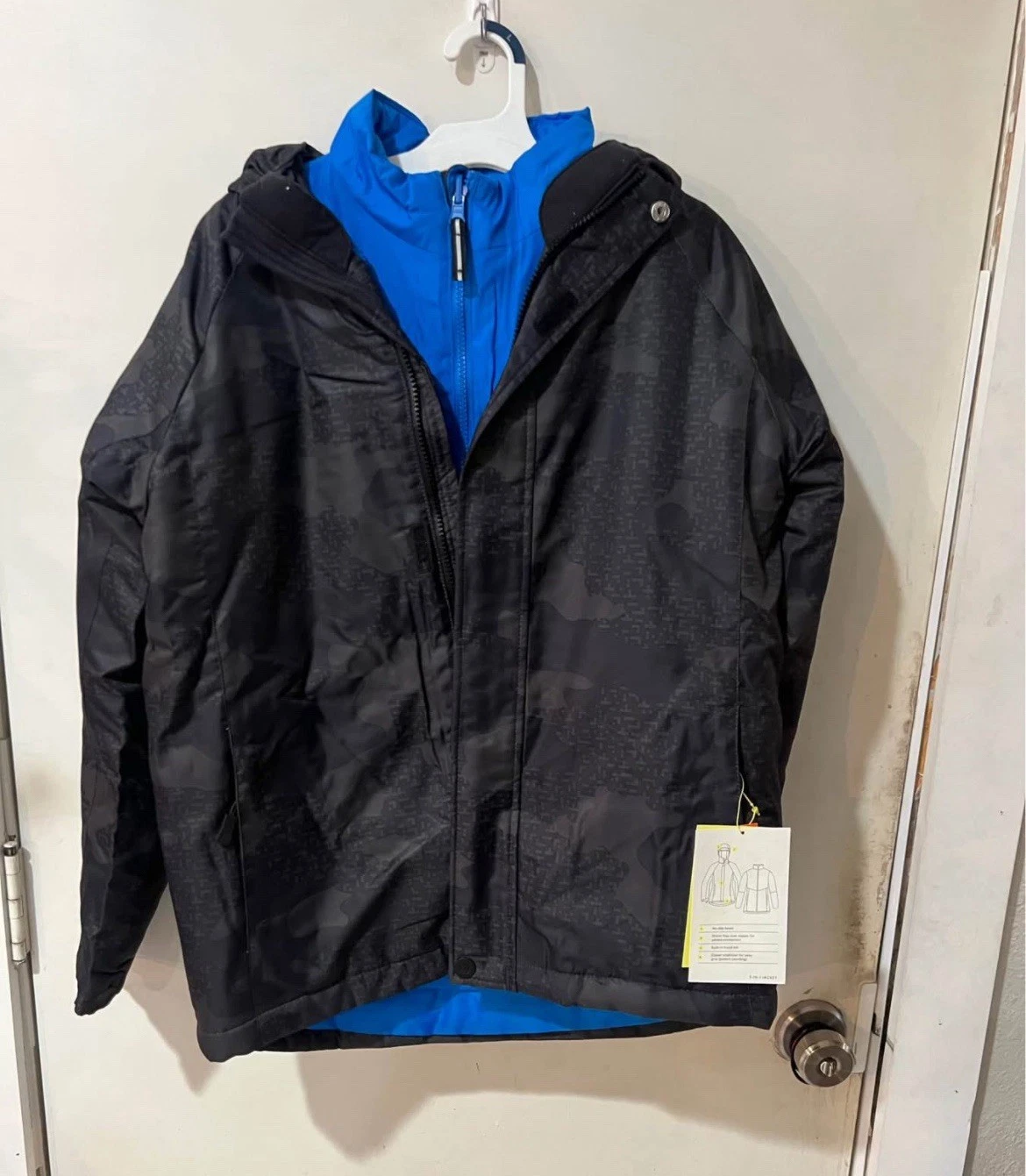 All In Motion Target Boy 3 In 1 Jacket Hooded Wind Water Resistant Size L(12/14)