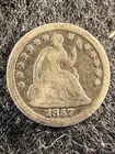 1857 LIBERTY SEATED HALF DIME H10C SUPER NICE EARLY TYPE COIN