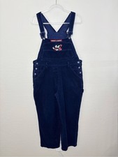Vintage Disney Mickey Unlimited Jerry Leigh Corduroy Overalls Blue Large