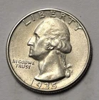 1935 Washington Silver Quarter AU