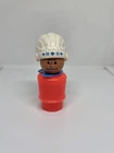 Vintage Fisher Price little people red native Indian chief blue Western Town 934