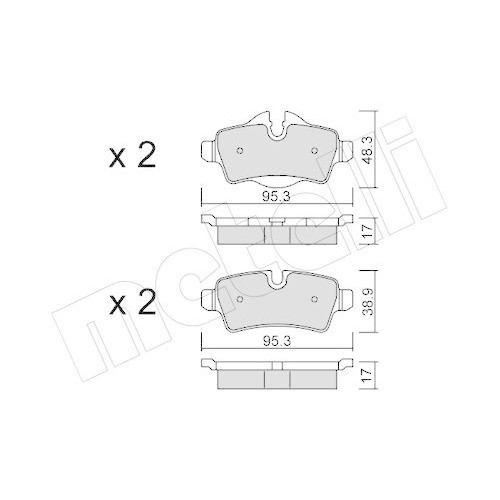 Plaquettes de Frein Metelli 22-0769-0 Idéal pour la Conduite Urbaine en Mini