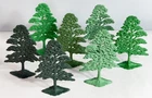 Lot of 7 Vintage Marx Green "A" Trees Alamo Prehistoric Blue vs Gray More Sets