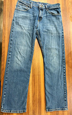 Wrangler Men s Blue Denim Straight Regular Fi...
