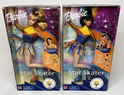 Barbie Michelle Kwan Star Skater 2002 Winter Olympics Salt Lake & Barbie! LOT