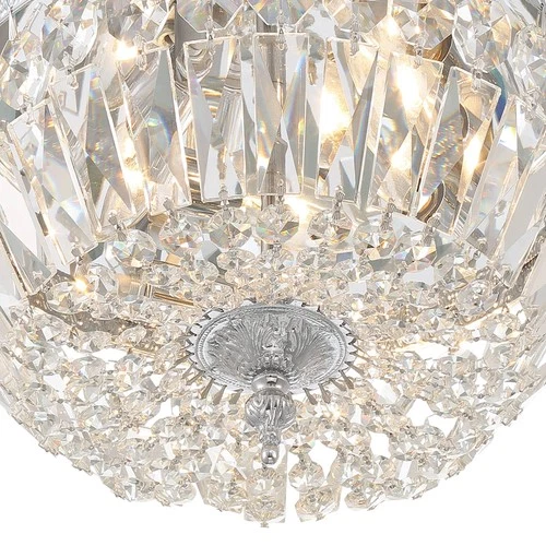Crystorama Big Basket 12" Wide Chrome and Crystal Ceiling Light - Picture 4 of 6