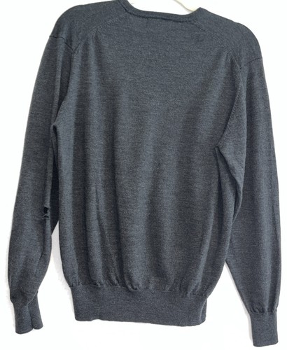 ALAN PAINE Gray V-Neck Merino Wool Sweater Men's - XL (Size 54) SEE Description - Picture 6 of 16