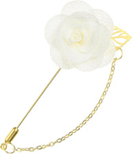 1-Pack Camellia Flower Lapel Pin for Men Suit, Camellia Brooch Pin with Gold ...