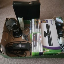 Xbox 360 Console Bundle with Controller, Power Supply, Kinect,cables & One Game 