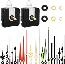 2pcs High Torque Quartz Clock Movement Mechanism Replacement Clock Kit with 7 Di