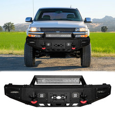 Vijay For 1999-2002 Chevrolet Silverado 1500 Front Bumper With Winch Platelight Vijay For 1999-2002 Chevrolet Silverado 1500 Front Bumper With Winch Platelight