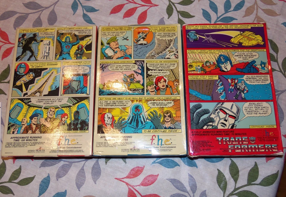 GI Joe Transformers BIG BOX FHE VHS Lot - Image 2 of 3