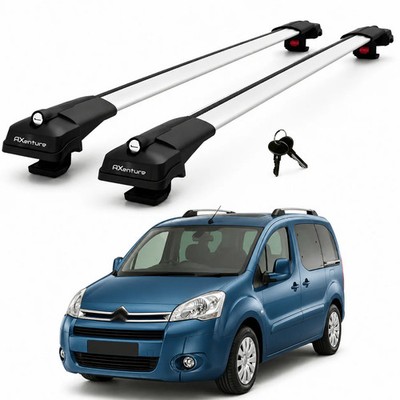 2X Roof Bars for Citroen Berlingo 2008 2018 Lockable Roof Rack Cross Bars Grey