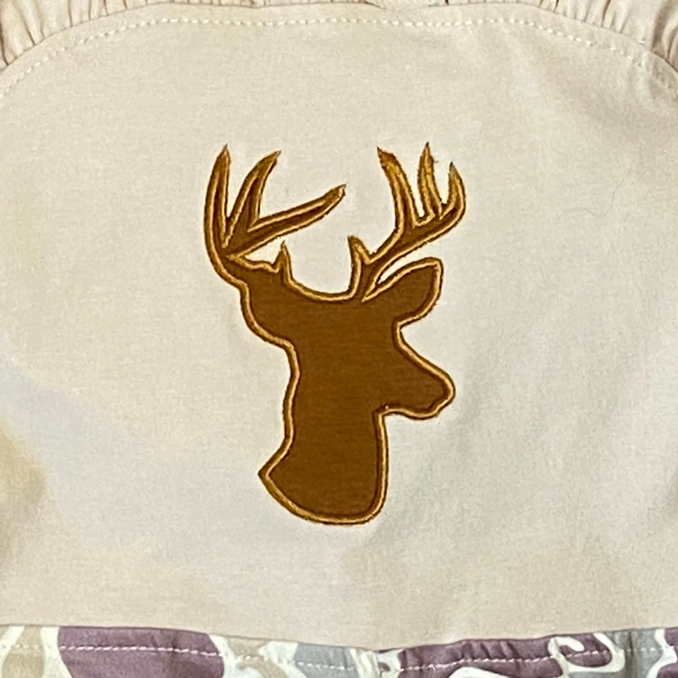 Camo Camoflauge Romper Girls Size 7-8 Beige/Brown NWOT - Image 4 of 4