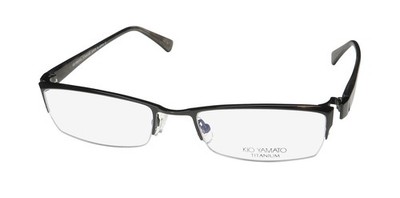 NEW KIO YAMATO KT-255 EYEGLASSES WOMENS BROWLINE HALF-RIM 32 53-19