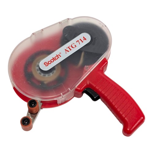 Scotch ATG 714 Adhesive Transfer Tape Applicator Dispenser Gun Red Tool Handheld