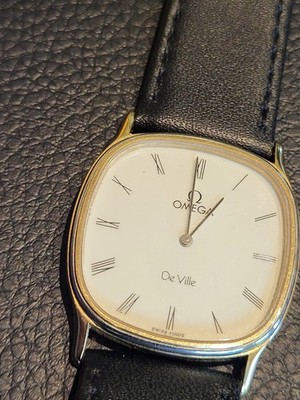 OMEGA de Ville Quarz 1365  TONNEAU  Vergoldet  Ohne Krone Unisex  Vintage 