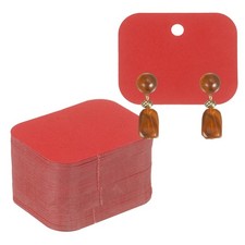 200Pcs 1.6"x2" Kraft Paper Earring Display Cards, Red