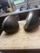 1920s 30s Vintage Tilt Ray Head Lamps Large 10 Auto Truck