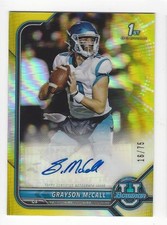 2021-22 Bowman U 1st GRAYSON McCALL /75 YELLOW AUTO card #BCPA-GMC SN#'d 16/75!