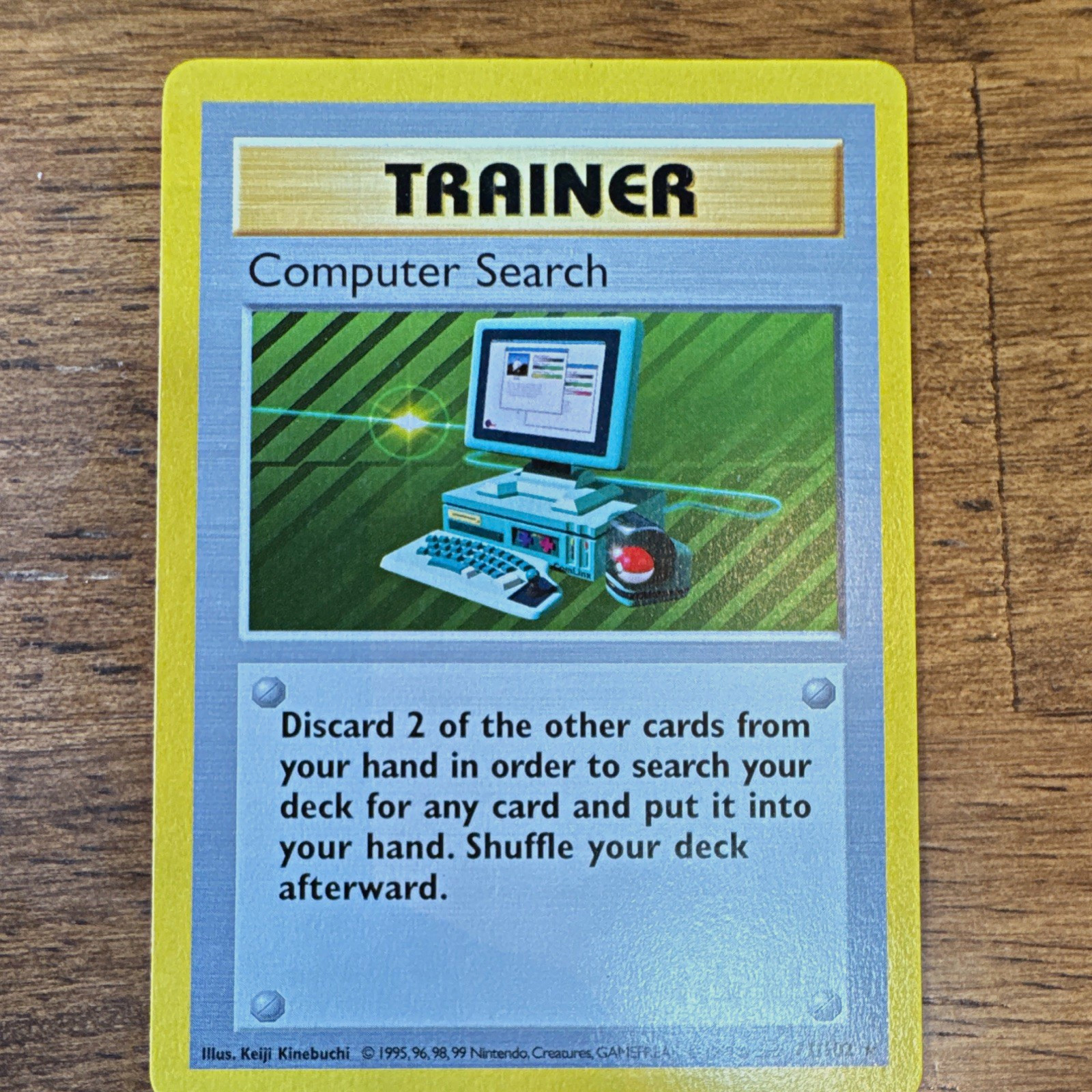 Pokémon TCG Computer Search 71/102 Base Set Shadowless Regular Rare English 1999