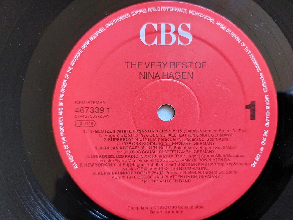NINA HAGEN „THE VERY BEST OF NINA HAGEN“ NL-PRESS - Bild 3 von 3