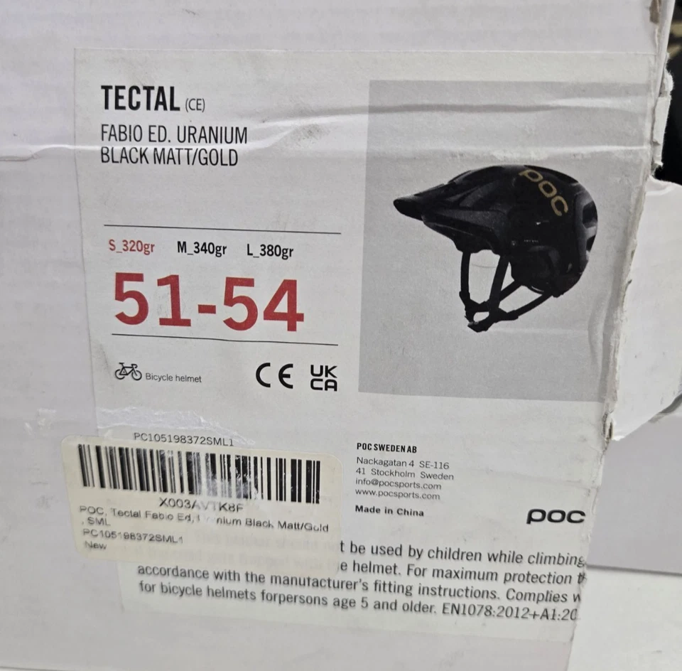 POC Tectal Fabio Ed Helmet Uranium Black 51-54 SMALL READ - Image 2 of 4