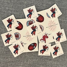 Spiderman Temporary Tattoos 20 USA Made New 2 Sheets Of 6 14 Individual