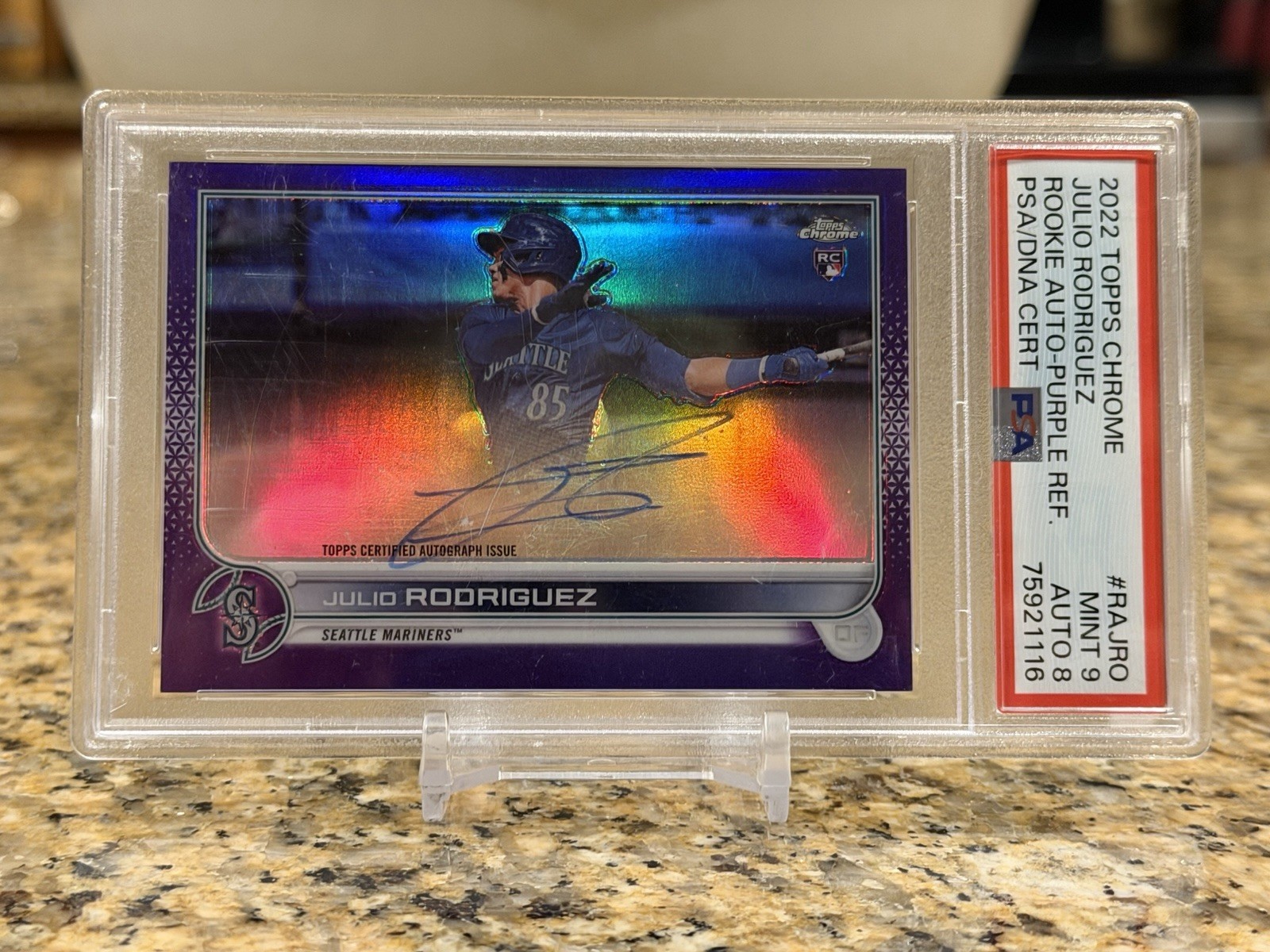 2022 Topps Chrome - Rookie Auto  Julio Rodriguez #RA-JRO Purple Refractor /250