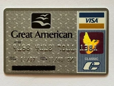 Great American First Savings Bank Credit Card▪️1988 Exp▪️Unsigned▪️USA