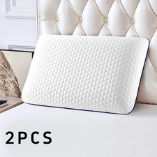 2Pcs Soft Luxury Memory Foam Pillow Orthopedic Relaxing Bed Pillow for Neck Pain