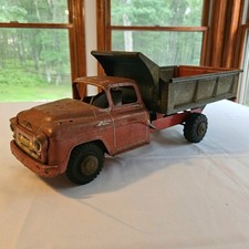 Vintage 1950s Marx Lumar Hydraulic Action Dump Truck Pressed Steel Toy 20"