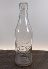 C NOLL Schlitz Beer Bottle Pint 13oz La Porte LaPorte IN IND INDIANA Blob Glass