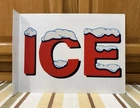 ICE flange Sign Double Sided Bait Beer Cooler Hotel Vintage Style Wall Decor