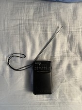 Vintage Sony ICF-S14 Black Portable AM/FM 2 Band Receiver Radio Tested
