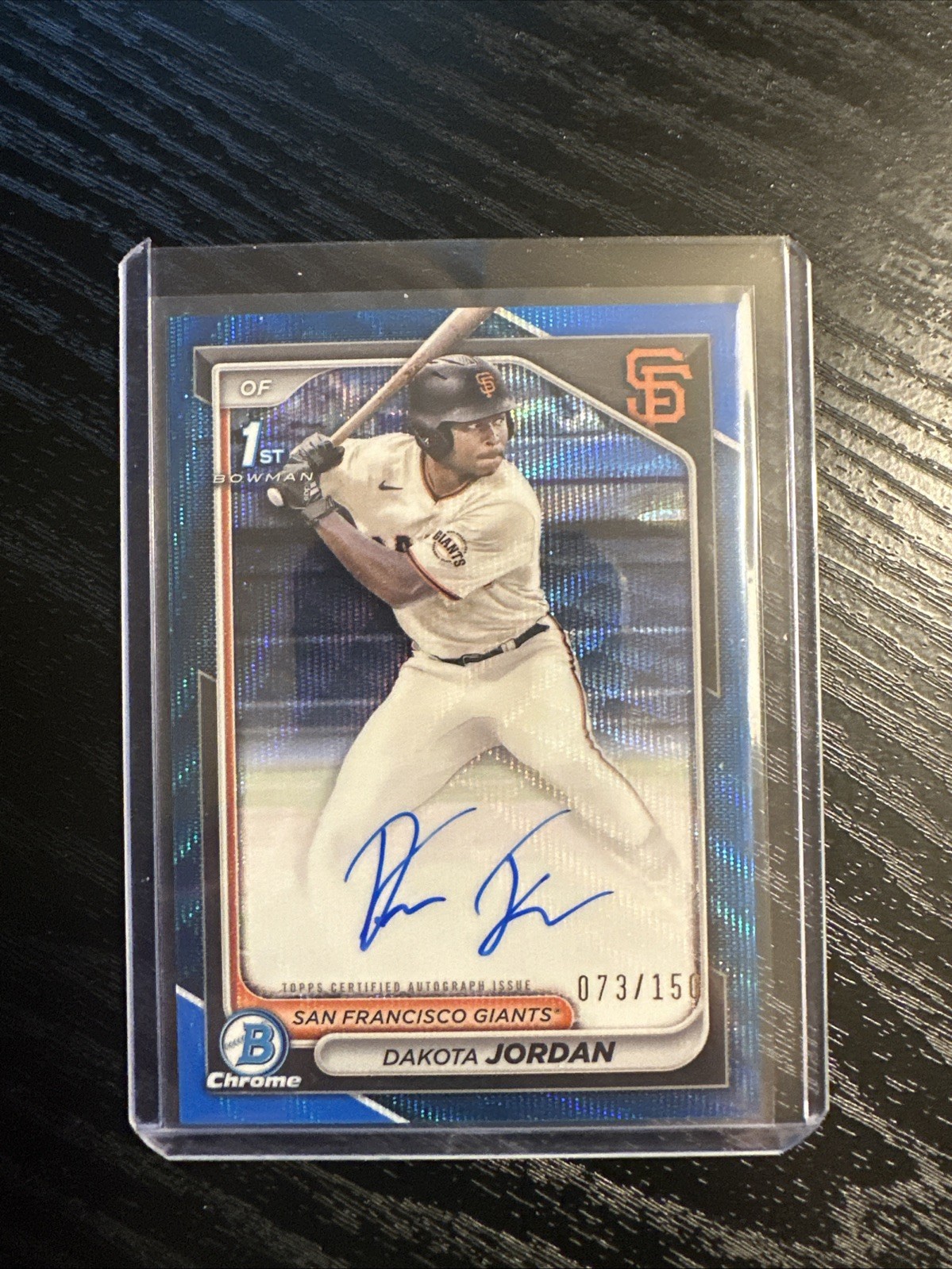 2024 1st Bowman Chrome Dakota Jordan Blue Wave Auto /150