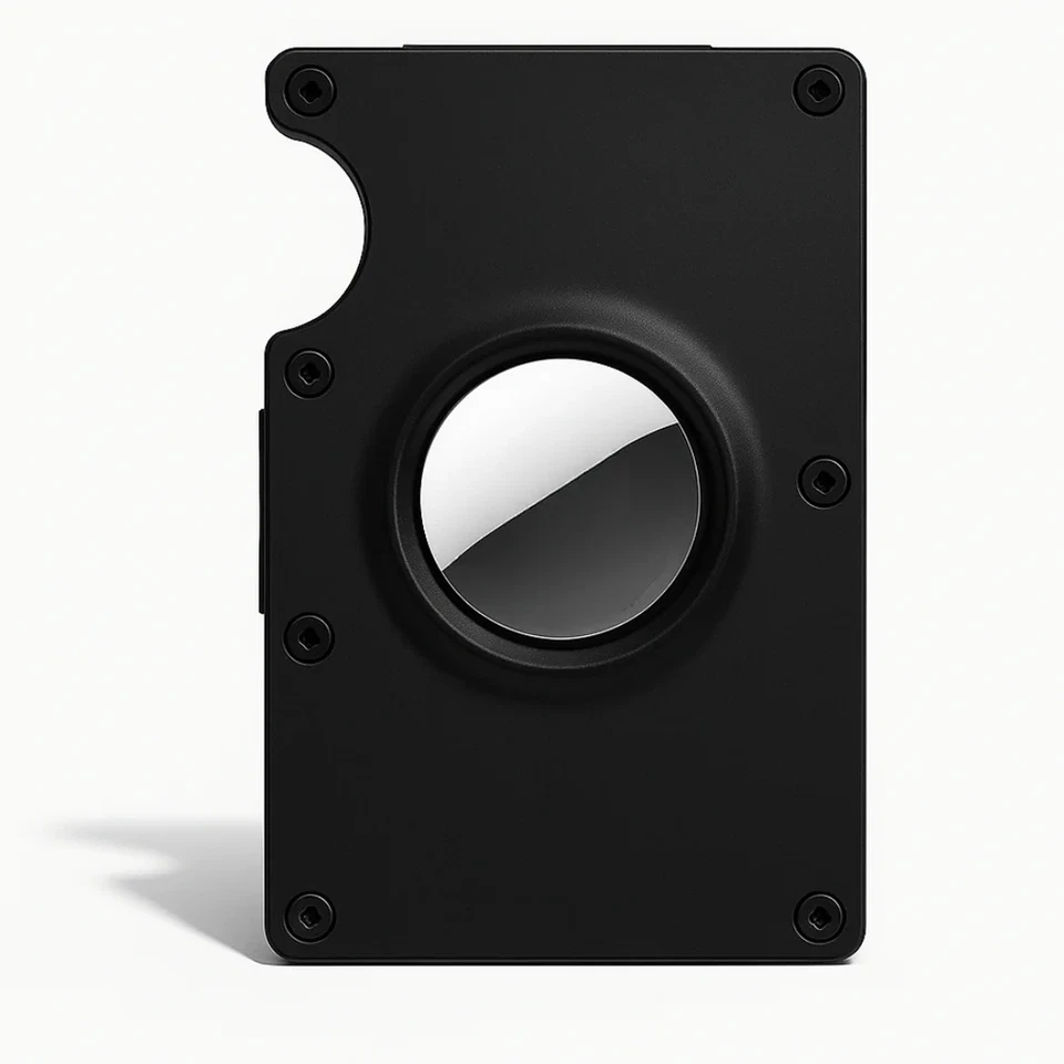 Cartera Ridge Slim Minimalista Bloqueo RFID Negra Foto 3 de 4