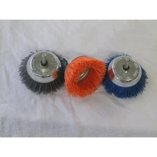 Dico 7500034 Nyalox Nylon 80/12/240 Grit Mandrel Mounted Cup Brush 2.5 Dia. in.