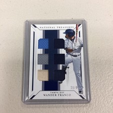 2019 National Treasures WANDER FRANCO 6 Piece Relic Card RC Rookie  #/99 TB Rays