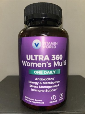 Vitamin World Ultra 360 Women's Multi One Daily 90 caplets Energy & Immune Supo